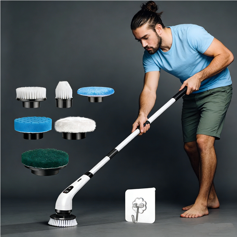 Commercial Kitchen Cleaning - Cordless Household Spin Scrubber Kitchen Gadgets