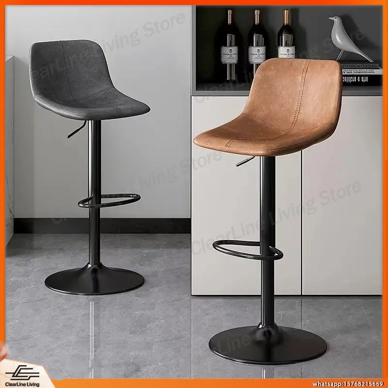 Commercial Kitchen Island - Adjustable Swivel Bar Stool with Hydraulic