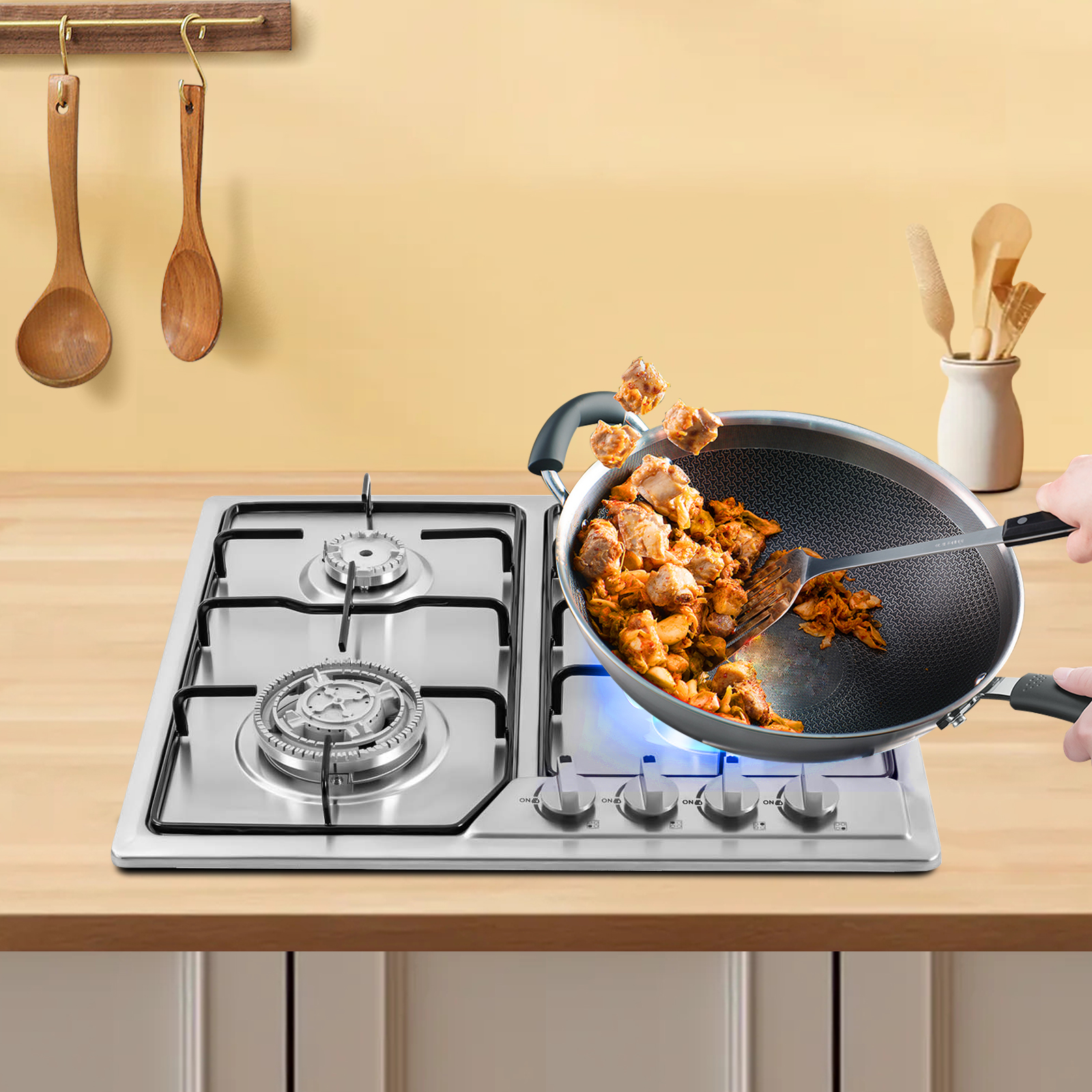 Commercial Kitchen Burner - 4 Head Eye Stove Gas Stove
