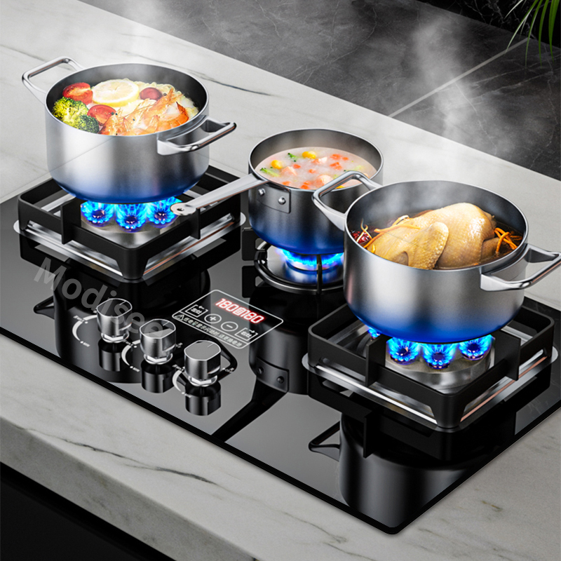 Commercial Kitchen Burner - Built In Gas Hob 3 Burner