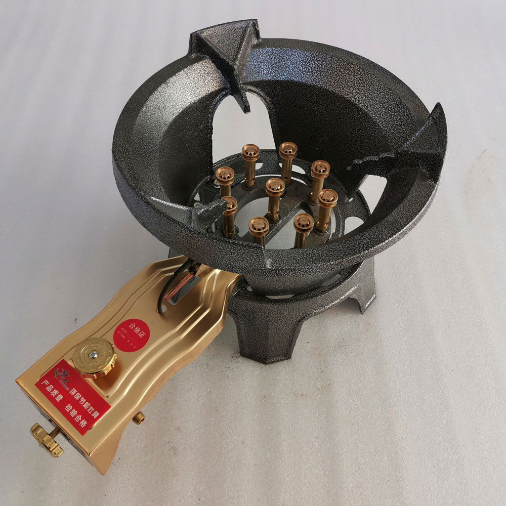 Commercial Kitchen Burner - Cooktop Stove Commercial 9-head fierce fire