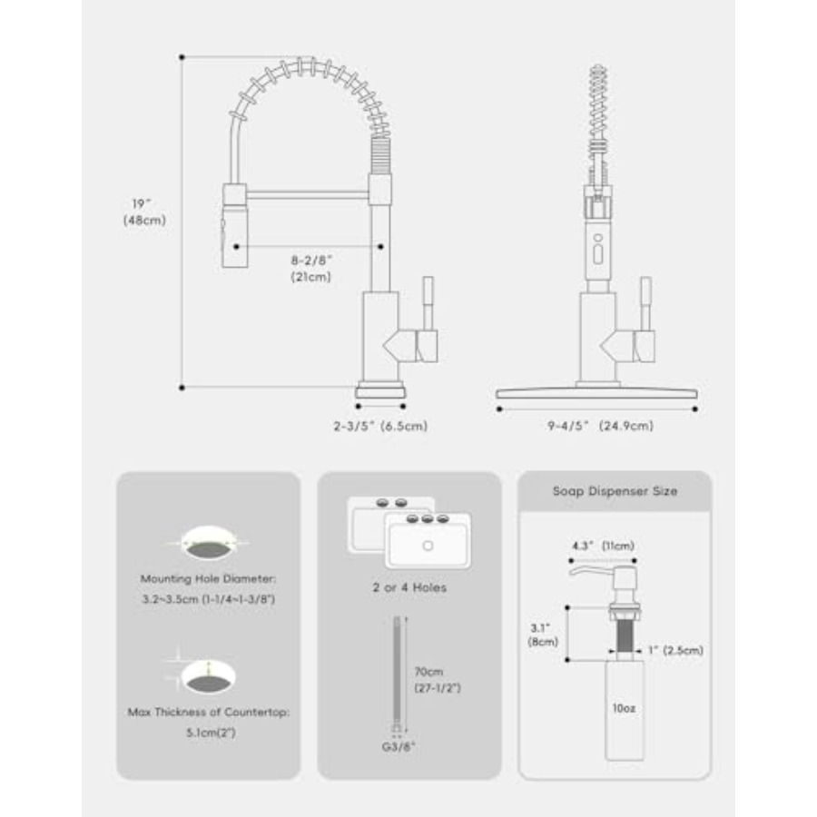 Black Kitchen Faucet with Pull - Commercial Kitchen Faucets incelemesi ve fiyatı