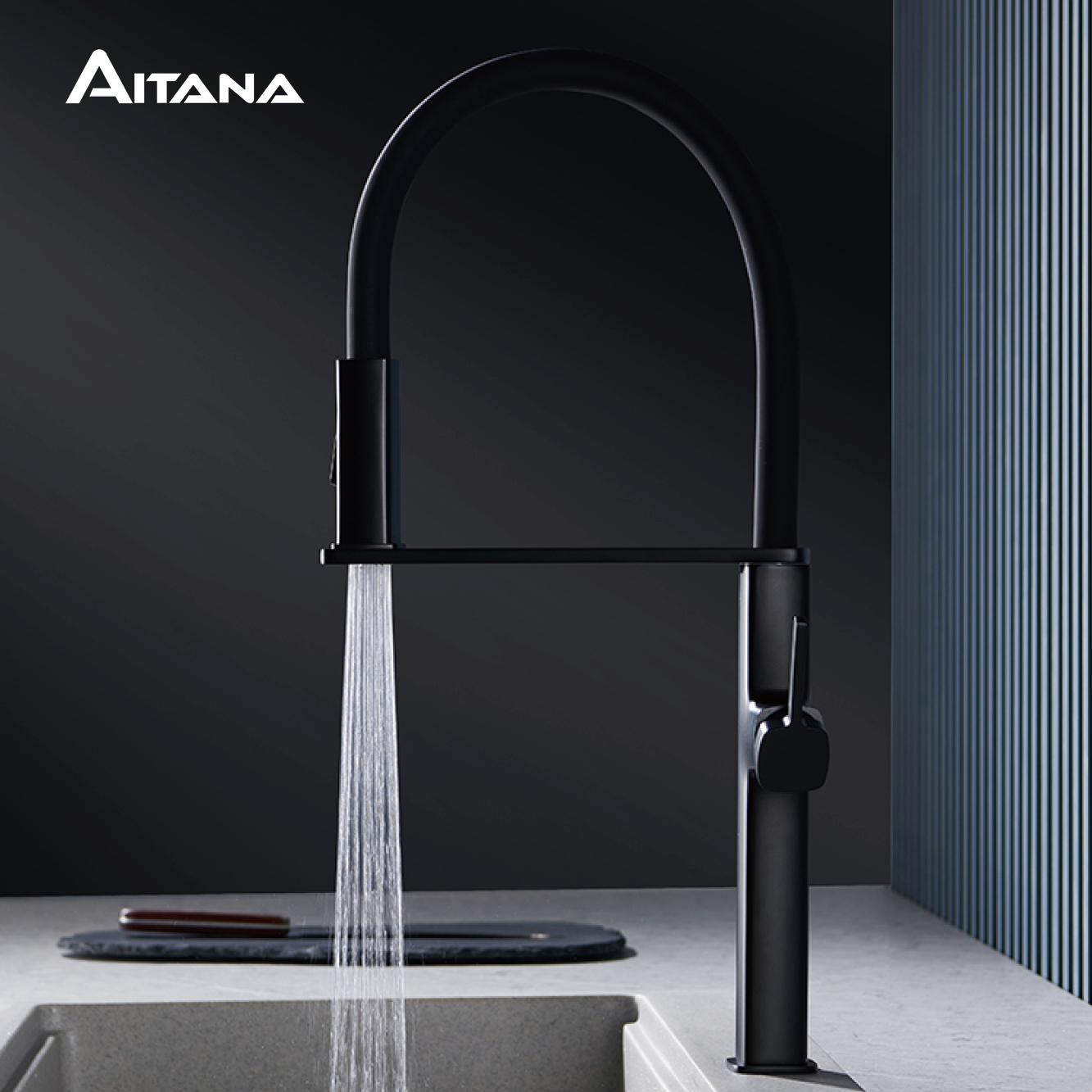Luxury black brass kitchen fau - Commercial Kitchen Faucets incelemesi ve fiyatı
