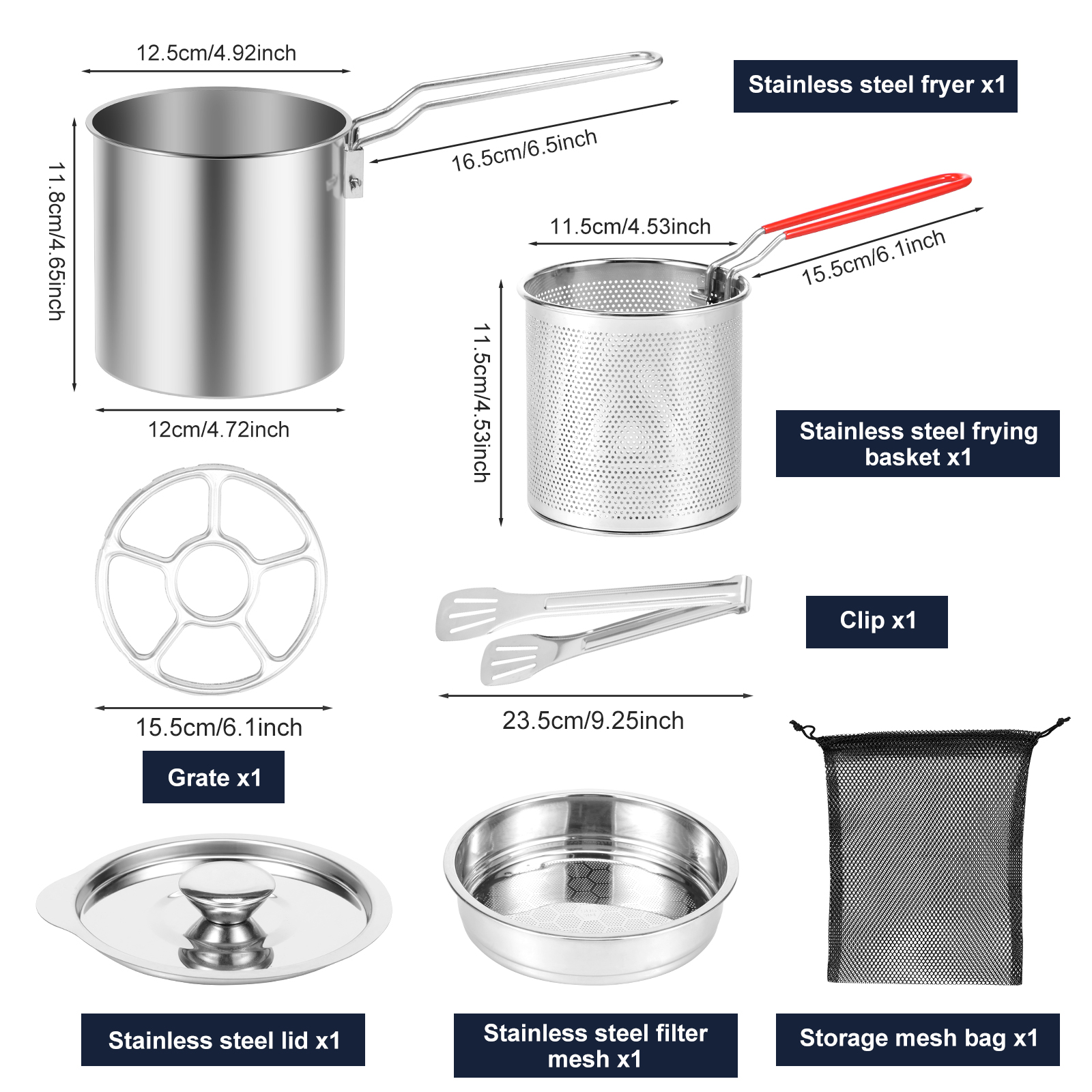 Deep Fryer Pots Stainless Stee - Commercial Kitchen Pots And Pans incelemesi ve fiyatı