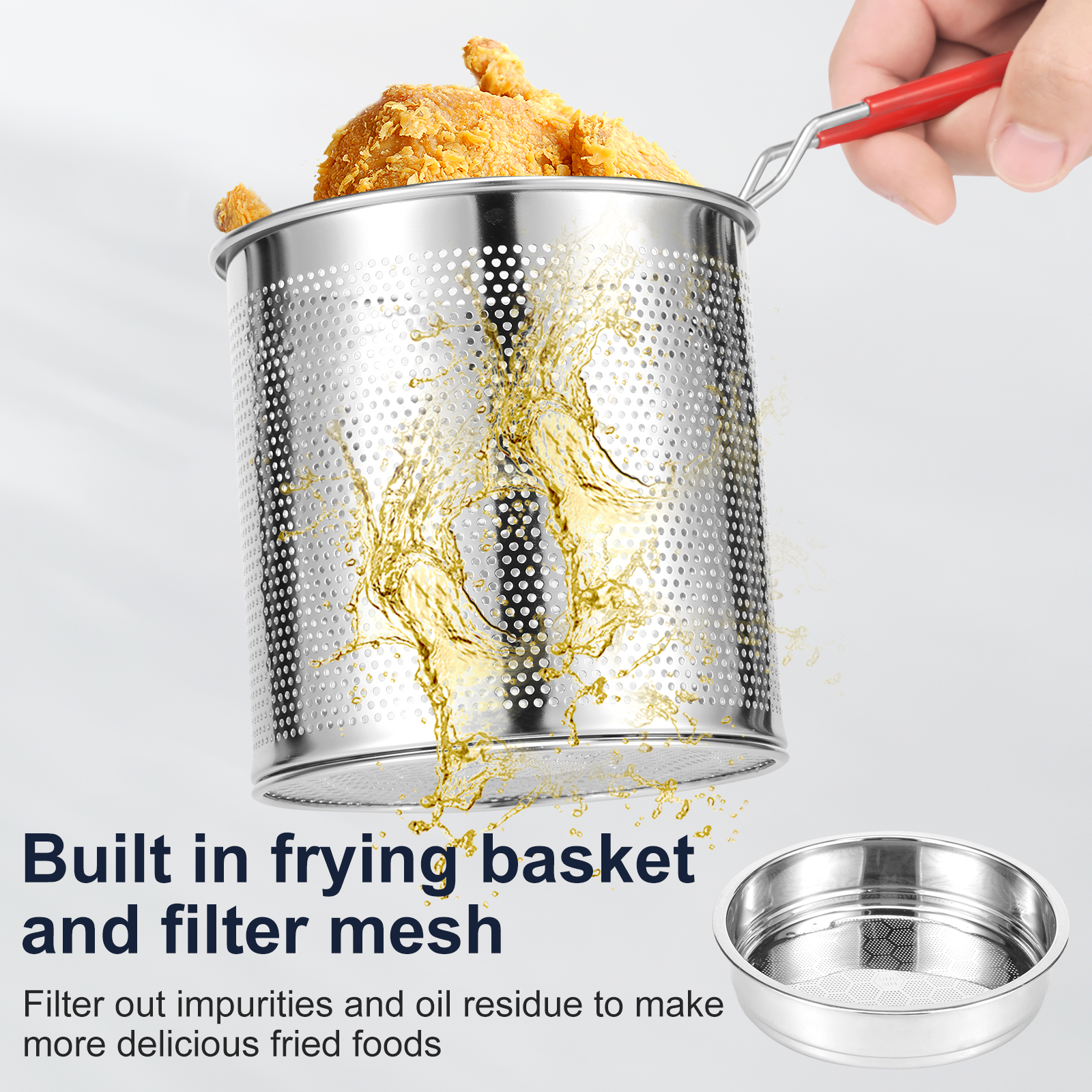 Deep Fryer Pots Stainless Stee - Commercial Kitchen Pots And Pans incelemesi ve fiyatı