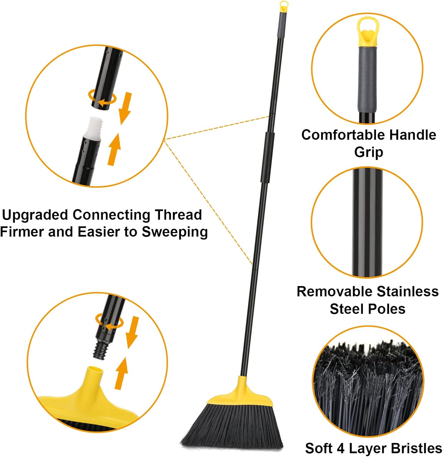 3 Pack Heavy Duty Outdoor Broo - Commercial Kitchen Broom incelemesi ve fiyatı