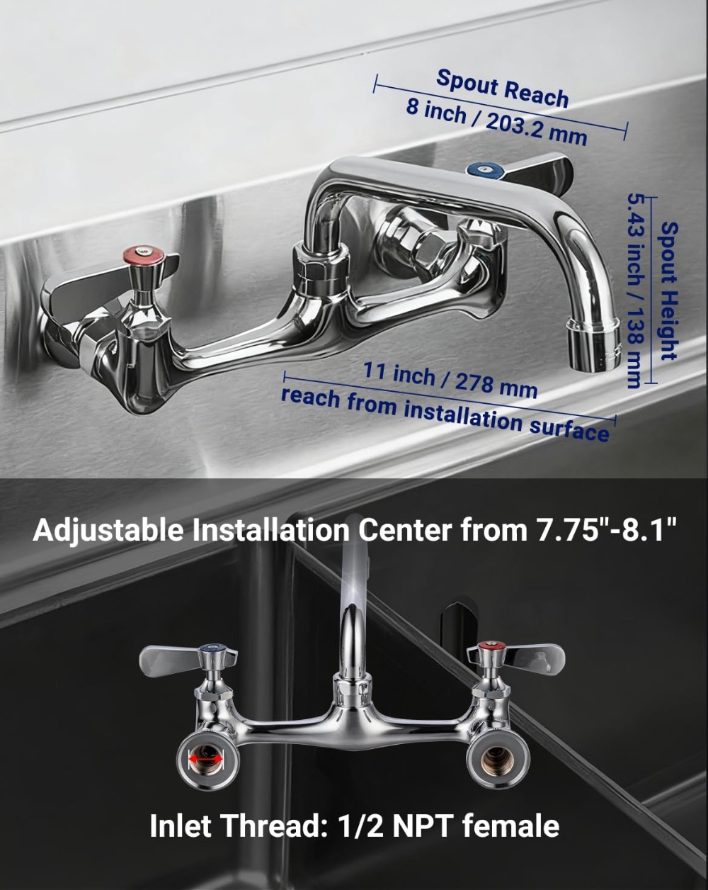 Leak-Free Commercial Sink Fauc - Commercial Kitchen Faucets incelemesi ve fiyatı