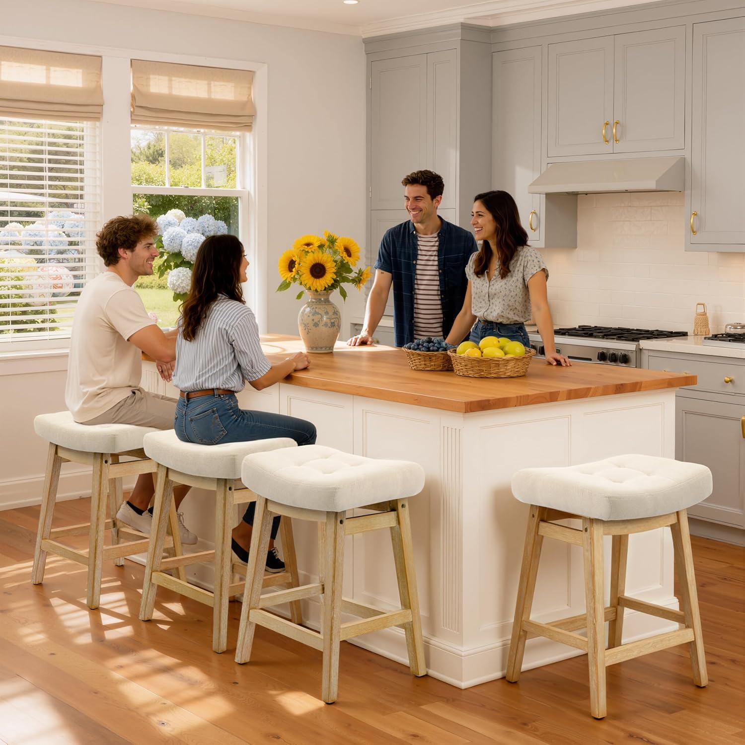 Counter Height Bar Stools Set  - Commercial Kitchen Island incelemesi ve fiyatı