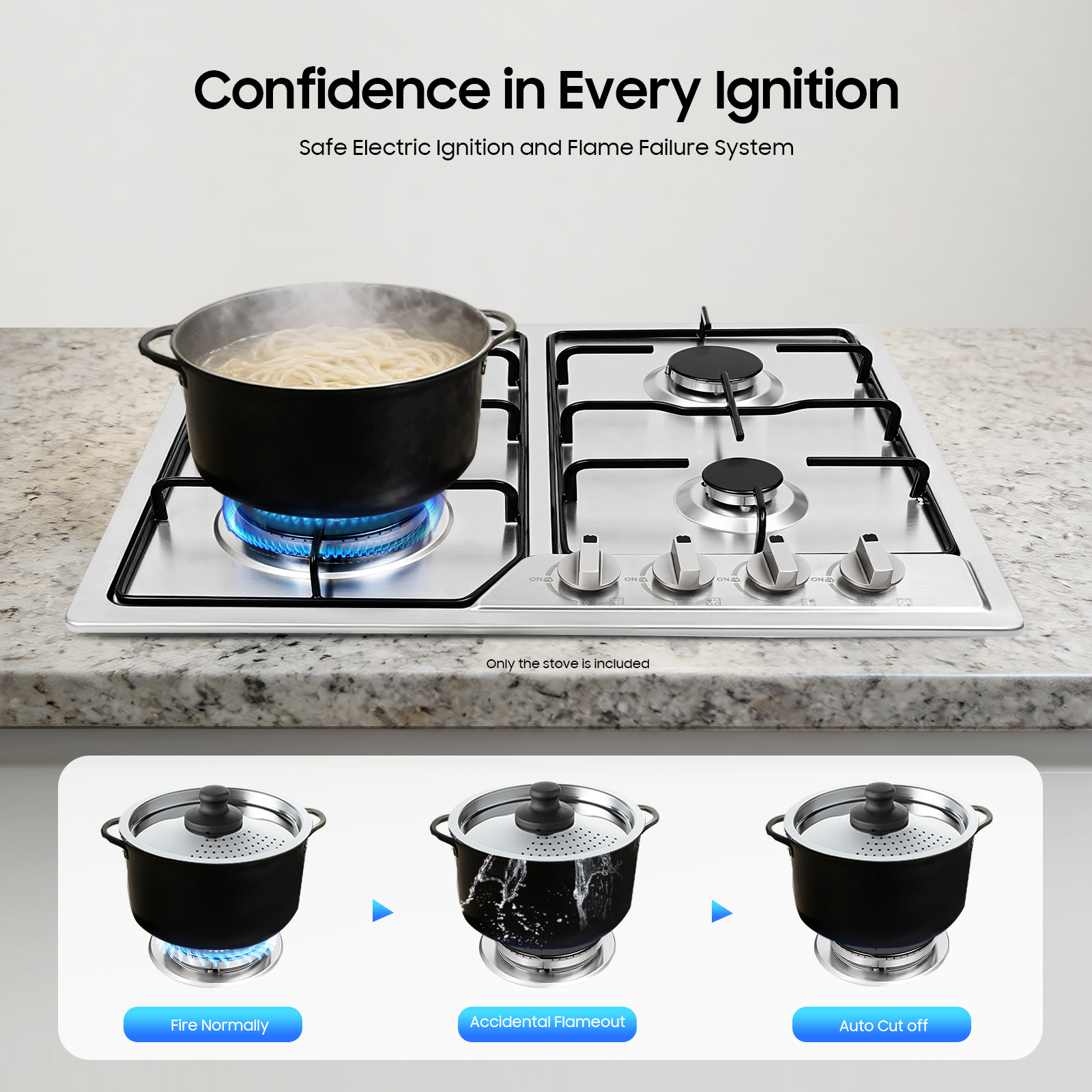 4 Head Eye Stove Gas Stove 58* - Commercial Kitchen Burner incelemesi ve fiyatı