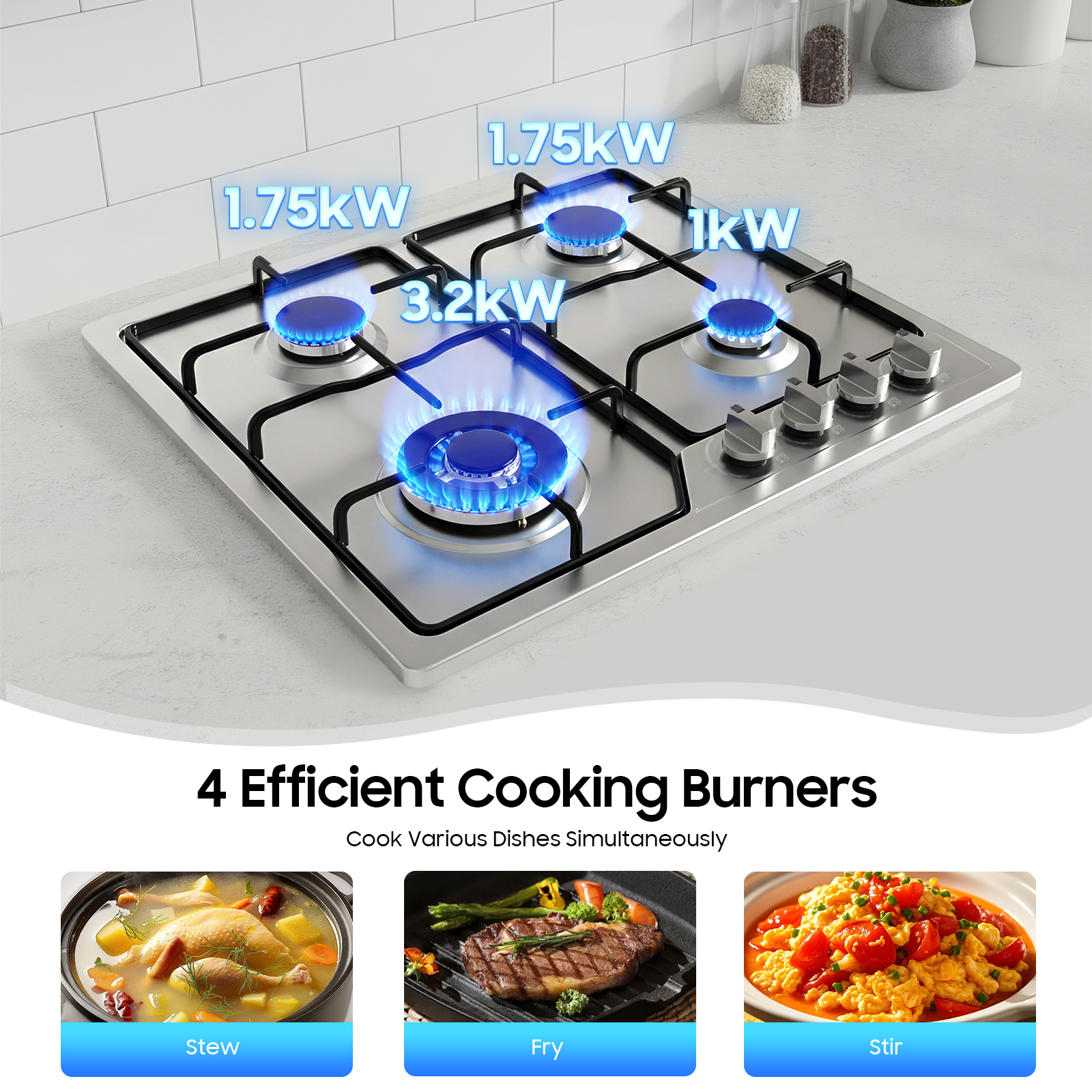 4 Head Eye Stove Gas Stove 58* - Commercial Kitchen Burner incelemesi ve fiyatı