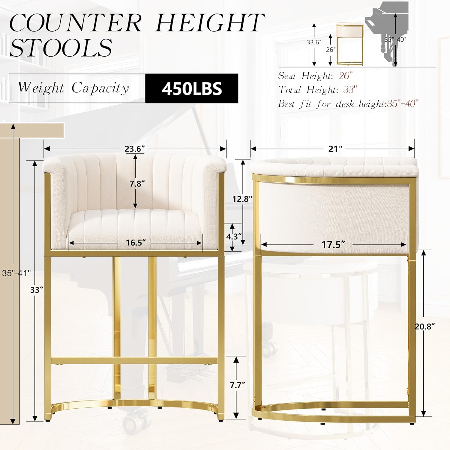 26in Upholstered Counter Heigh - Commercial Kitchen Island incelemesi ve fiyatı