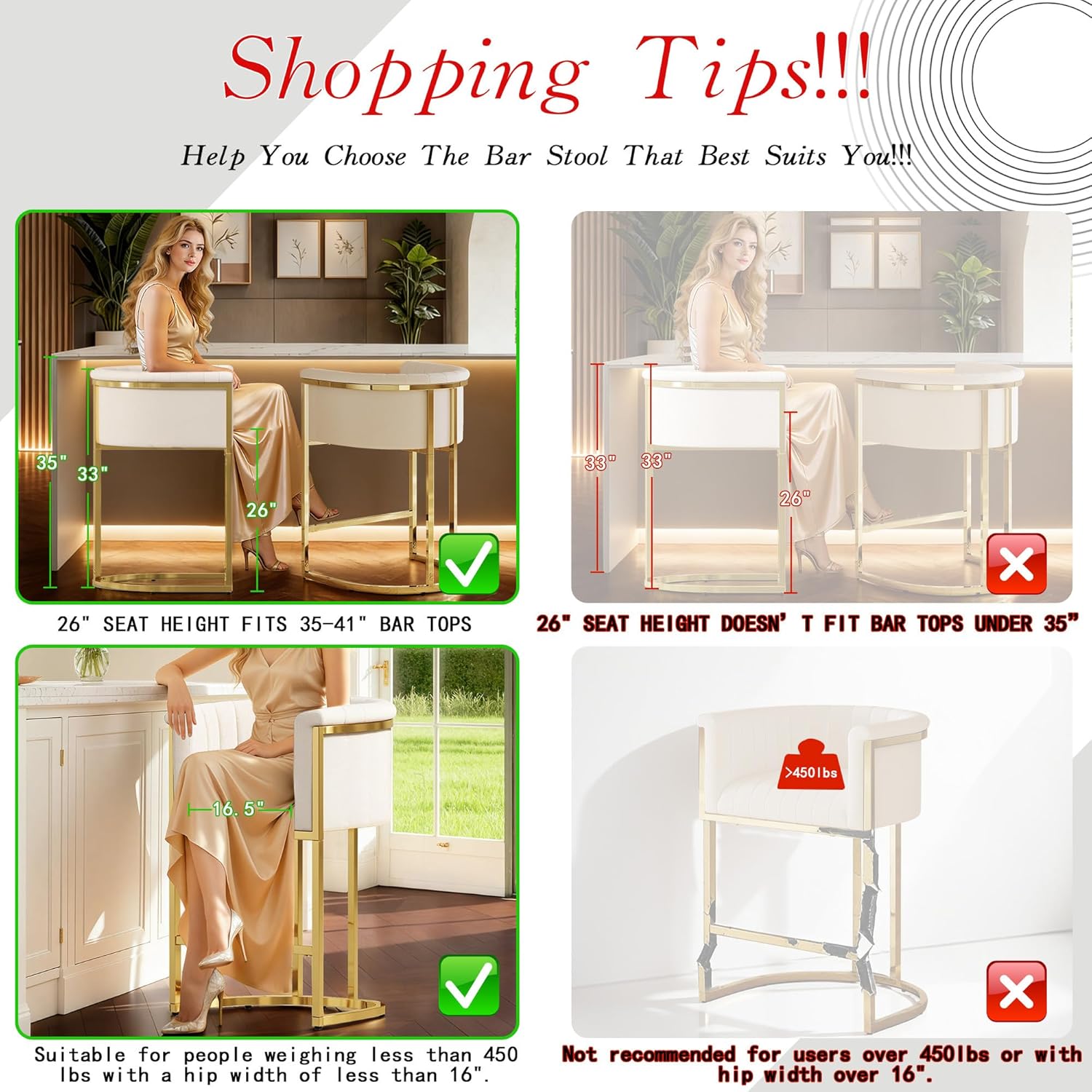 26in Upholstered Counter Heigh - Commercial Kitchen Island incelemesi ve fiyatı