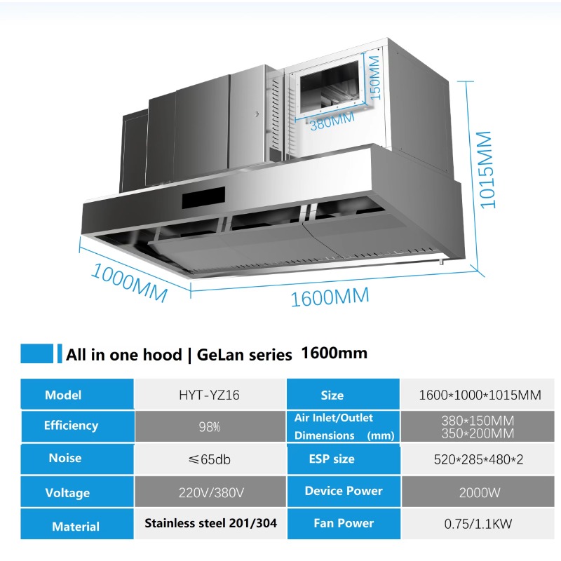 Electrostatic commercial smoke - Commercial Kitchen Chimney incelemesi ve fiyatı