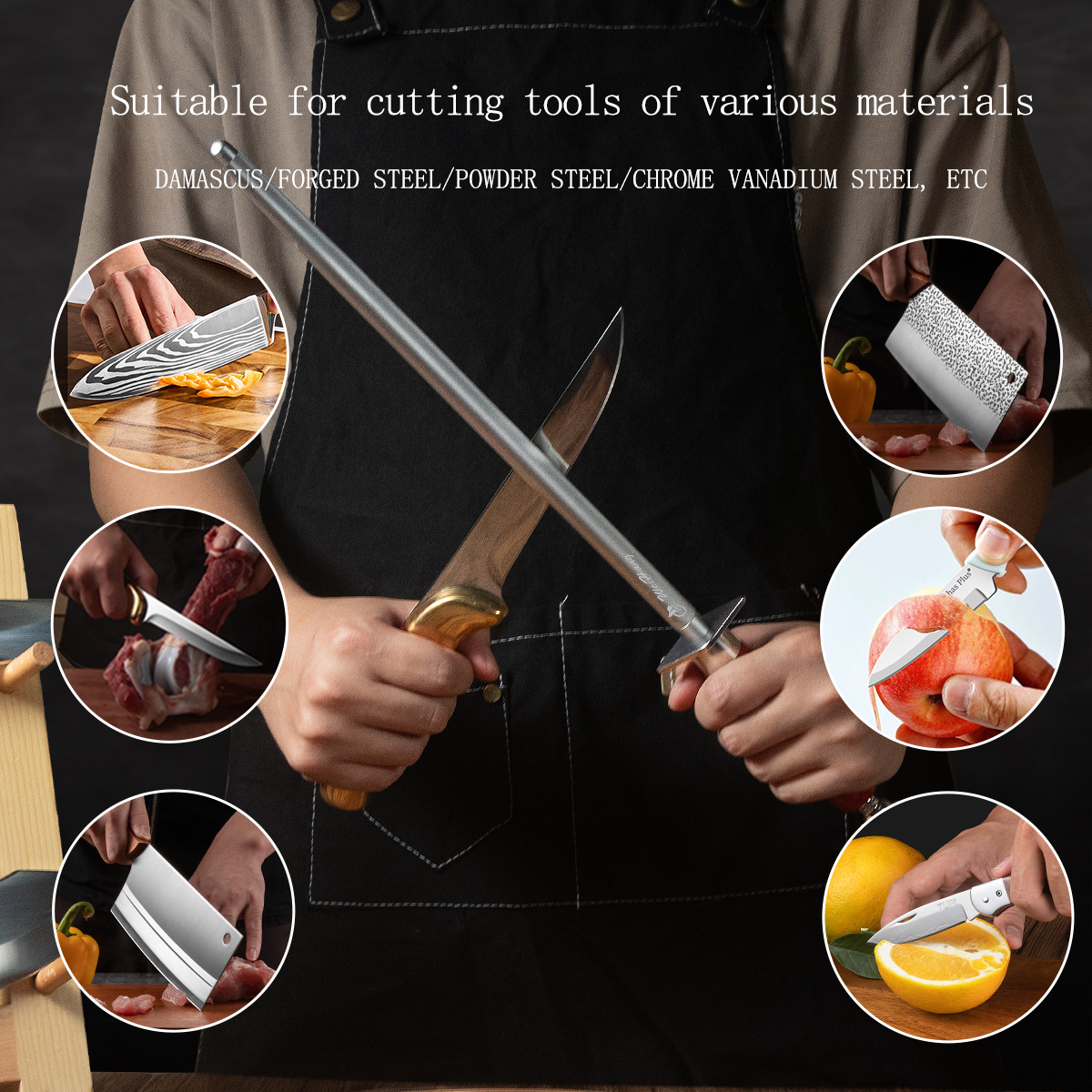 Butcher Sharpening Steel, Prof - Commercial Kitchen Knife Sharpener incelemesi ve fiyatı