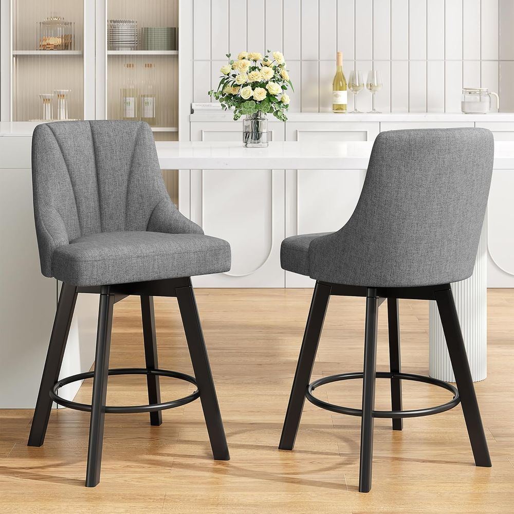 Fabric-Upholstered Swivel Bar  - Commercial Kitchen Island incelemesi ve fiyatı