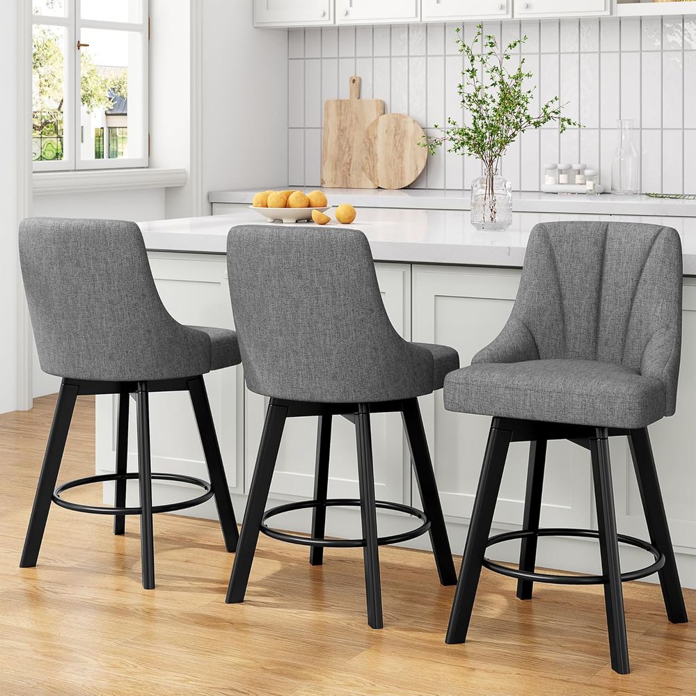 Fabric-Upholstered Swivel Bar  - Commercial Kitchen Island incelemesi ve fiyatı