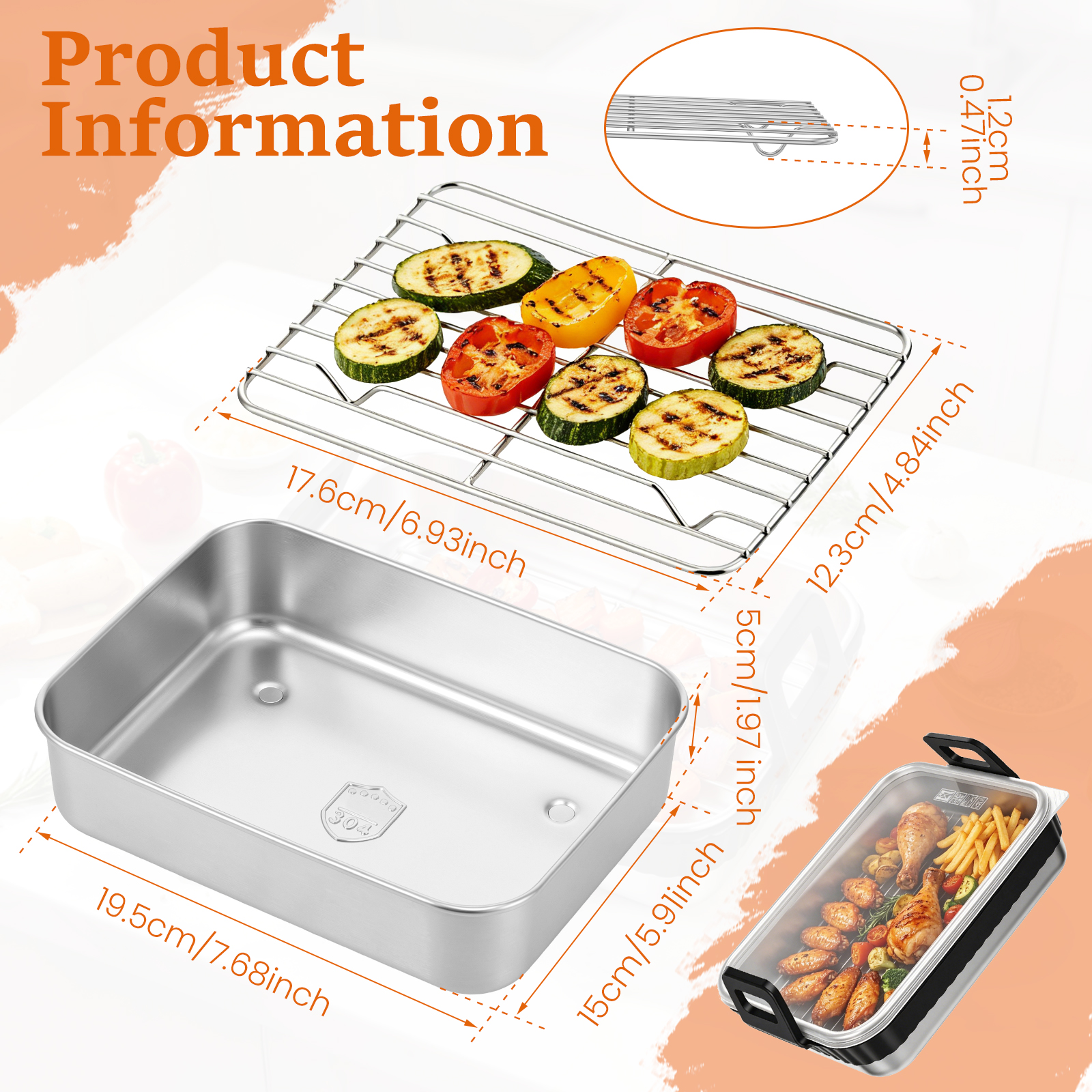 Stainless Steel Baking Pan wit - Commercial Kitchen Pots And Pans incelemesi ve fiyatı
