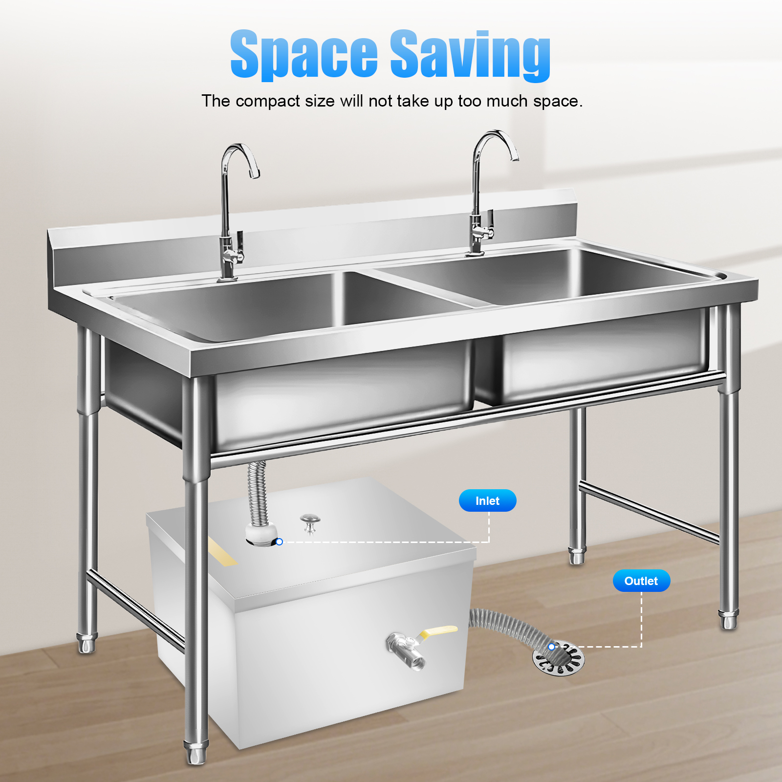 w/Drainage Pipe+Lid for Kitche - Commercial Kitchen Grease Interceptor incelemesi ve fiyatı