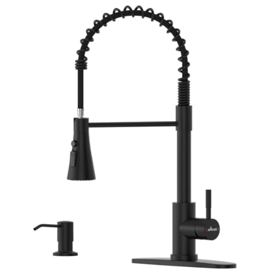 Black Kitchen Faucet with Soap - Commercial Kitchen Faucets incelemesi ve fiyatı