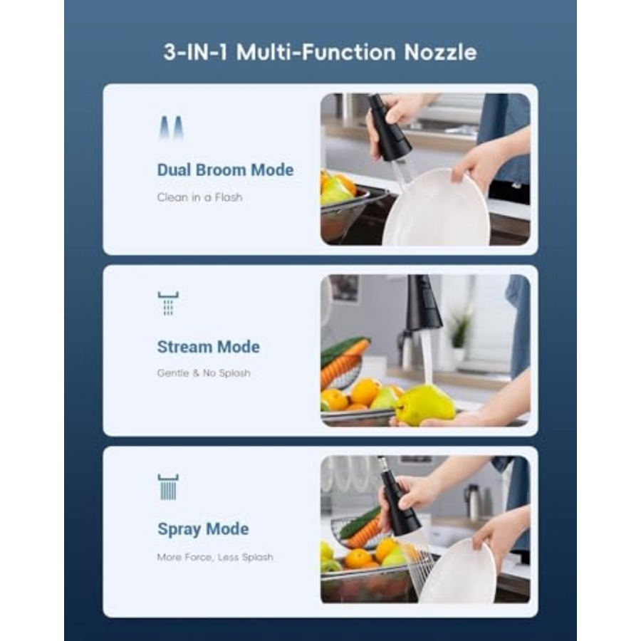Black Kitchen Faucet with Soap - Commercial Kitchen Faucets incelemesi ve fiyatı