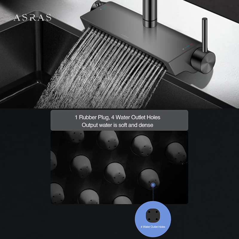 Black Brass Waterfall Faucet H - Commercial Kitchen Faucets incelemesi ve fiyatı