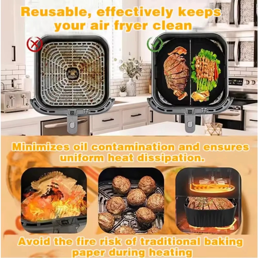 Silicone Air Fryer Mold Oil Fi - Commercial Kitchen Pots And Pans incelemesi ve fiyatı