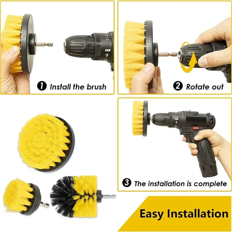 3 pcs/set drill brush set powe - Commercial Kitchen Cleaning incelemesi ve fiyatı