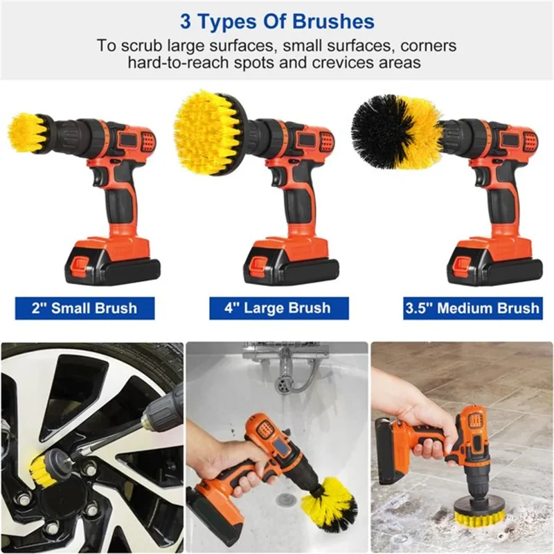 3 pcs/set drill brush set powe - Commercial Kitchen Cleaning incelemesi ve fiyatı