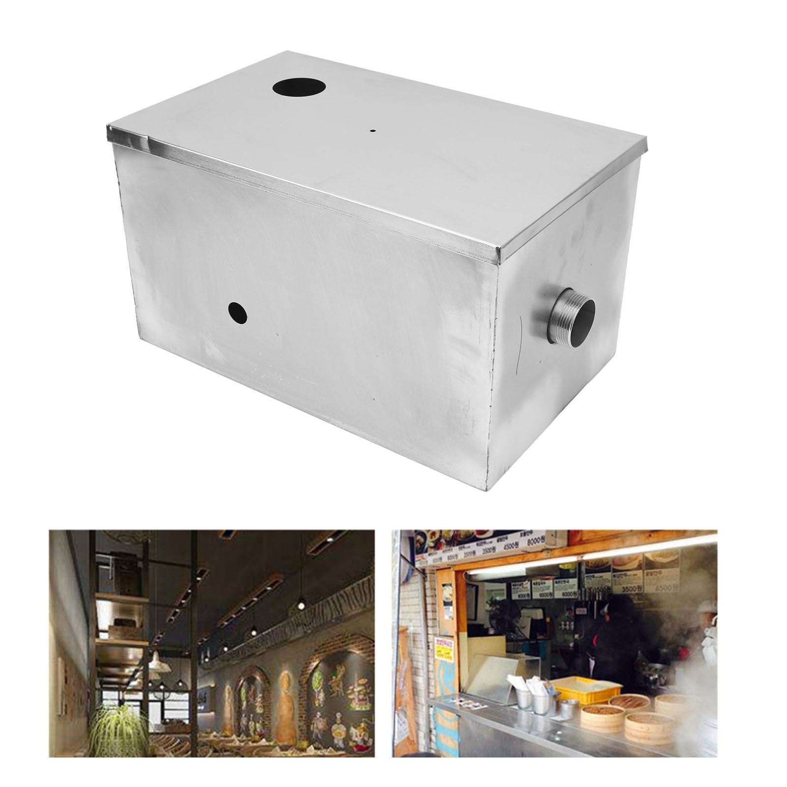 400x250x230mm Stainless Steel  - Commercial Kitchen Grease Interceptor incelemesi ve fiyatı