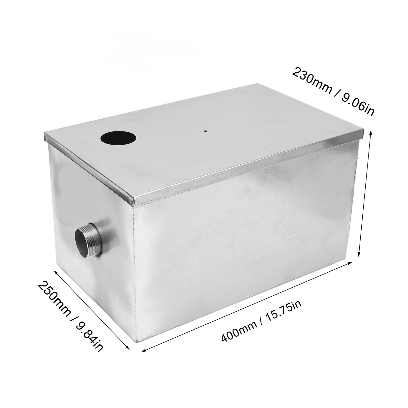 400x250x230mm Stainless Steel  - Commercial Kitchen Grease Interceptor incelemesi ve fiyatı