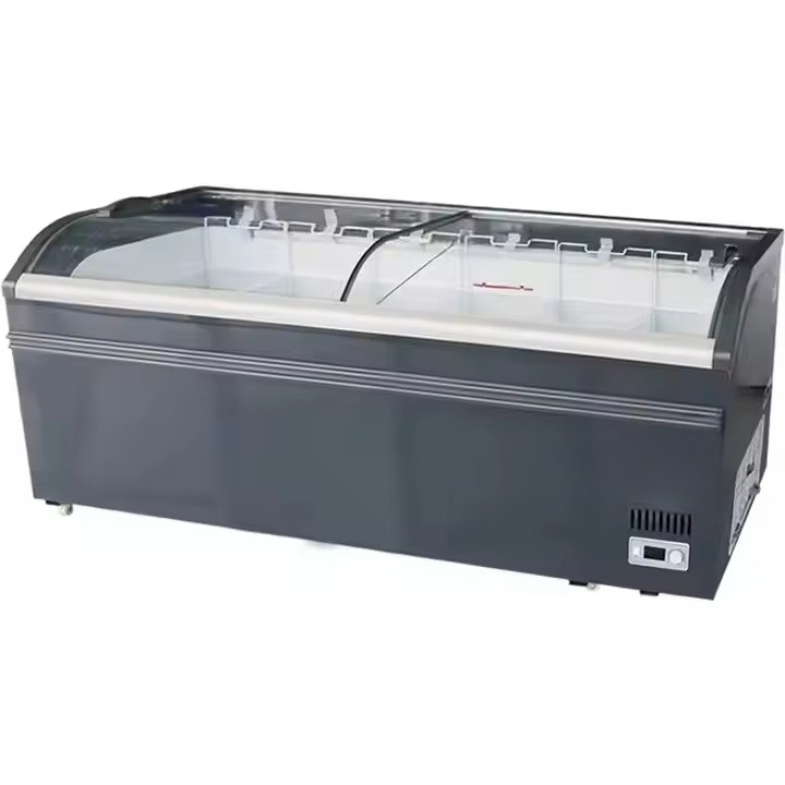Commercial curved top glass sl - Commercial Chest Freezer incelemesi ve fiyatı