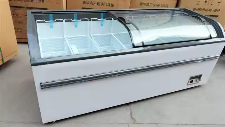 Commercial curved top glass sl - Commercial Chest Freezer incelemesi ve fiyatı