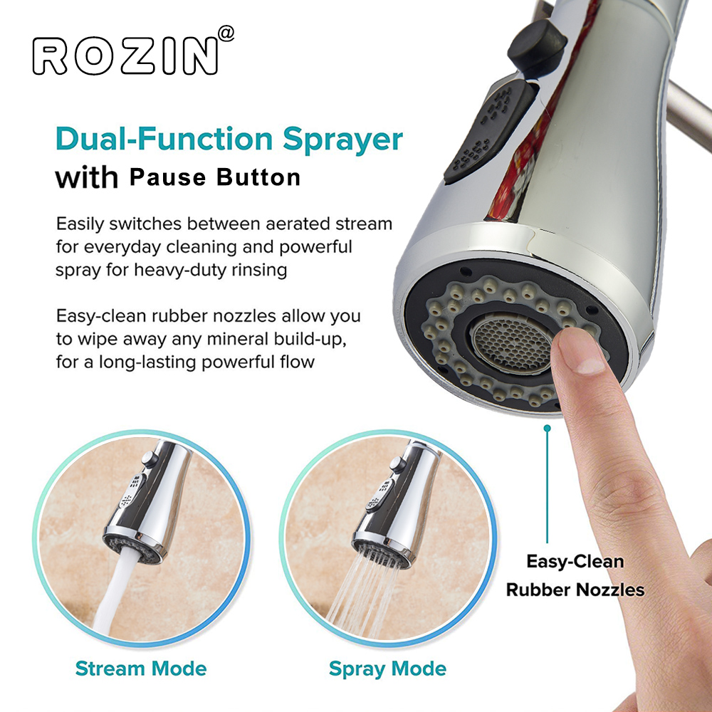 Rozin Black Kitchen Faucet Sin - Commercial Kitchen Faucets incelemesi ve fiyatı