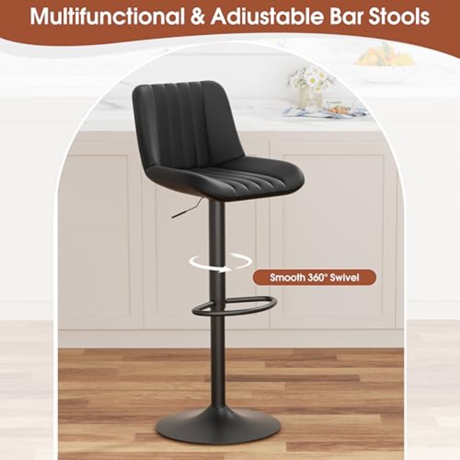 Modern Leather Bar Stools Swiv - Commercial Kitchen Island incelemesi ve fiyatı