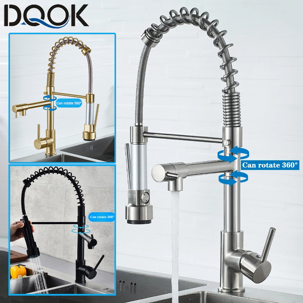 DQOK Black Brushed Spring Pull - Commercial Kitchen Faucets incelemesi ve fiyatı