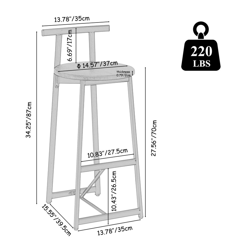 3-Piece Counter Height Bar Sto - Commercial Kitchen Island incelemesi ve fiyatı