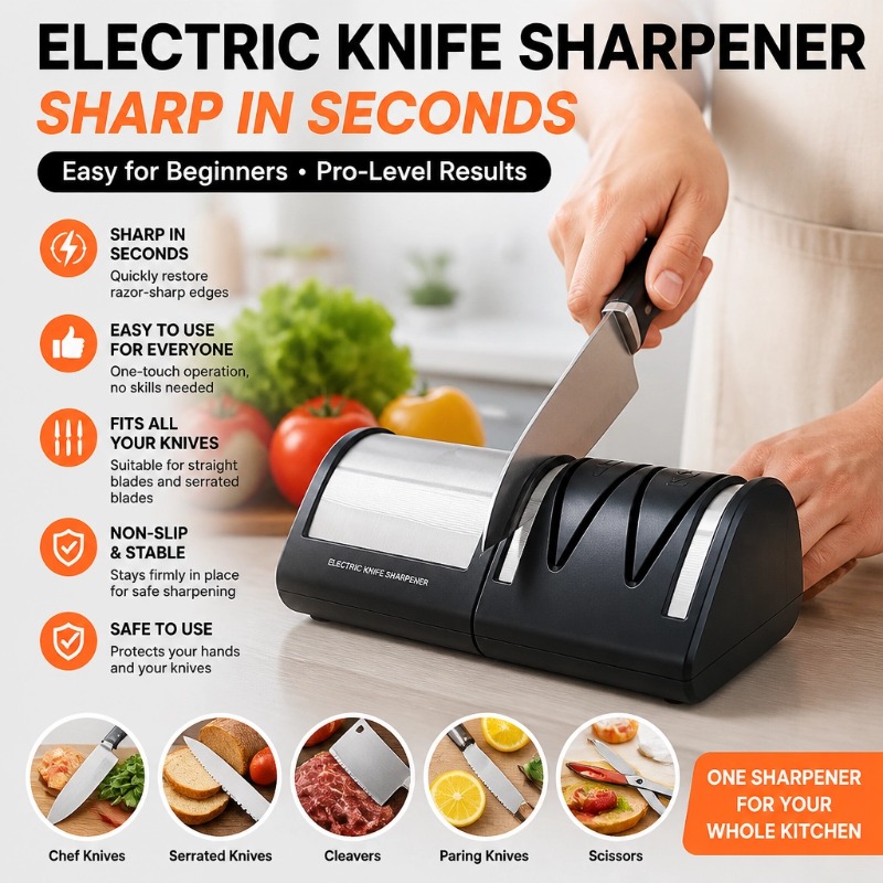 Commercial & Home Kitchen Knif - Commercial Kitchen Knife Sharpener incelemesi ve fiyatı
