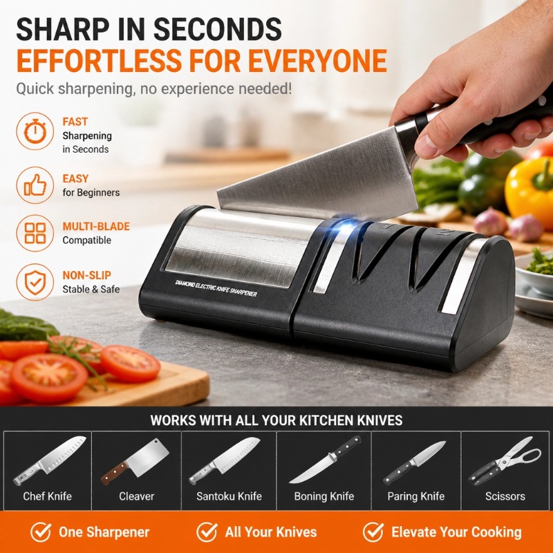 Commercial & Home Kitchen Knif - Commercial Kitchen Knife Sharpener incelemesi ve fiyatı