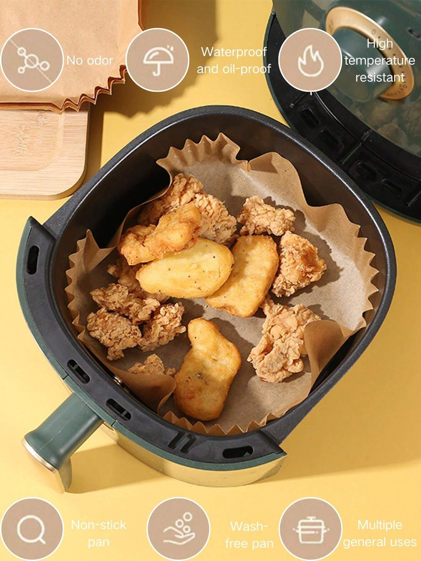10-200pcs Disposable Air Fryer - Commercial Kitchen Pots And Pans incelemesi ve fiyatı