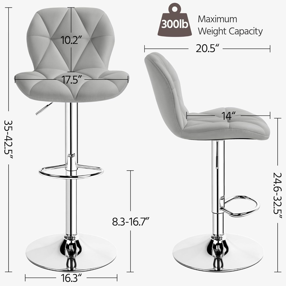 Bar Stools Set of 2, Modern Ad - Commercial Kitchen Island incelemesi ve fiyatı