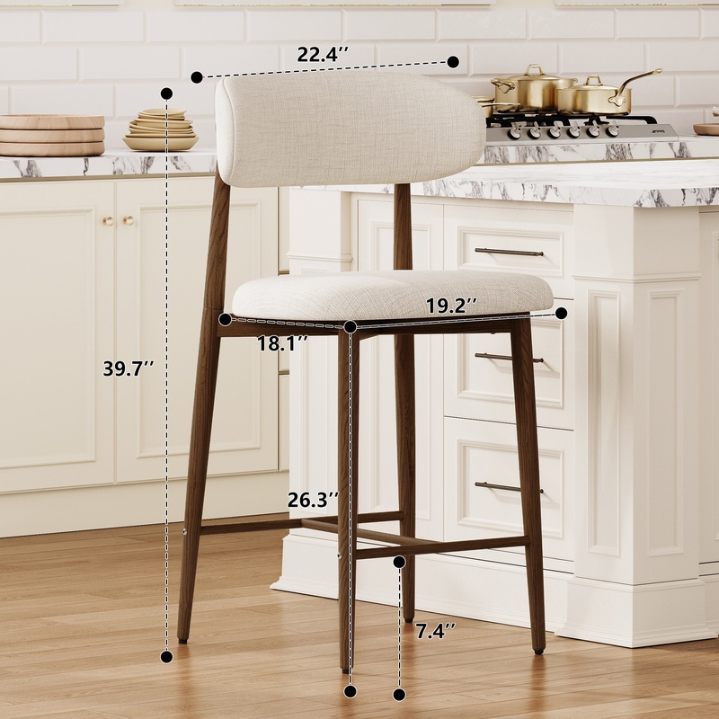 Modern Upholstered Counter Sto - Commercial Kitchen Island incelemesi ve fiyatı